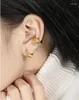 Backs Earrings 925 Sterling Silver Ear Ring Personality Irregular Shell Beads Texture Clip Without Hole Simple Temperament Women Je