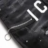 mens Designer Jeans Distressed camo pants Ripped Biker Slim Fit Motorcycle Denim for Fashion Mans Black Pants