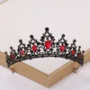 Tiara preta e coroas barrocas e coroas de cristal acessórios para cabelos de casamento que rainha princesa coroa mais jóias de cabeça de design