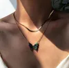 Anhänger Halsketten Mehrschichtige Halskette Harz Schmetterling