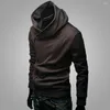 Hommes Hoodies Hommes Élégant Couleur Unie À Manches Longues Fermeture Éclair Diagonale Coton Sweat À Capuche De Sport Manteau Survêtement Décontracté