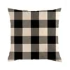 Oreiller Style nordique géométrie couverture lin coton coloré Plaid maison décorative canapé jeter étui