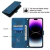 Skin Feel Imprint Leather Wallet Cases Voor iPhone 15 14 Plus 13 Pro Max 12 11 XR XS X 8 Ipod Touch 7 6 5 Fashion Hand Feeling Credit ID Card Slot Holder Flip Cover Pouch Strap