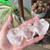 Decorative Figurines 1PC Natural Crystal Clear Quartz Gesture Carvings Craft Trinket Room Ornaments Healing Gemstone Home Decoration