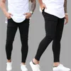 Мужские джинсы джинсы мужчины бизнес -повседневные черные тонкие брюки карандаш мужчина модные байкерские брюки Street Street Hip Hop Party Denim Clothing Men 230302