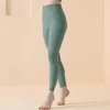 Pantaloni attivi Leggings da fitness per yoga da donna lavorati a maglia senza cuciture Filo push up Vita alta Sollevamento dell'anca Sport Allenamento in bicicletta