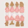 Baking Moulds 8 Pcs/set Christmas Cookie Embossing Mould Cartoon Santa Snowflake Pattern Knife Party Fondant Cake Decorating Tool