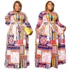 Roupas étnicas Moda de moda Africana para mulheres maxi vestido túmulo africaine femme Grand Taille Party Roupos Nigerianos 2023