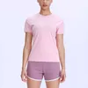 Bodysuit Top Yoga Short Sleeveved T-Shirt Dames Loose Sports Quick Drying Bodysuit Summer