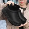 Boots de chuva calçados ao ar livre sapatos de água à prova d'água EVA Botas de chuva Short Winter Plush Men Botas de neve para Casal 230302
