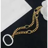 Vintage dubbel bokstav halsband rostfritt stål smycken designer män kvinnor hänge halsband semester gåvor