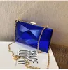 Evening Bags Royal Blue Women Bag Fashion Summer Clutch Purses And Handbags 2022 Luxury Designer Candy Color Acrylic Crossbody Shoulder BagL230302