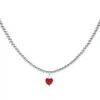 Jeulia Jewelry Heart Pendants Designer Lover 3 Colors Woman Jewelry Sier T Chains Womens Neckwear Party Wedding Blue Necklaces