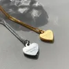 Collier coeur de pêche haut de gamme Charmant designer pendentif femme bijoux en or cadeaux usine en acier inoxydable en gros