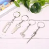 Keychains 8typer Portable Mini Hammer Skiftnyckelstång Shovel Metal Key Ring Pendant Tool Miri22