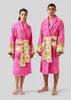 женский халат халат унисекс мужской хлопок пижамы ночной халат высококачественный халат брендовый дизайнерский халат дышащий elegr Восемь цветов M-4XL
