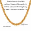 Łańcuchy Collare Twisted Link Chain dla mężczyzn różowe złoto/srebro/złoty kolor naszyjnik hurtownia biżuterii N134