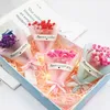 Mini Artificial Flowers Bouquet Party Favor Valentines Day Wedding Wreaths Silk Carnation New Years Christmas Decorations for Home