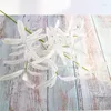 Dekorativa blommor falska 6 stycken 35.43 "Stammar olivgren längd simulering grön växt grönska för bröllop hem konstgjorda växter