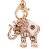 Klapetyki moda brelok brelok Blingbling Rhinestone Elephant Chain Pierścień A236keyChains