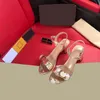 Ontwerpers hakken Luxurys Dames kleding schoenen Classic Solid Color Heel Sandalen veelzijdige feest trouwschoen platte hoge hak comfortabele sandaalstijl goed leuk