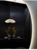 Lampes suspendues en cristal naturel en forme d'éventail luminaire suspendu du secteur chinois luminaire américain moderne créatif Droplight décor à la maison bar salle à manger chambre lampe suspendue