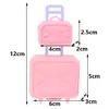 Tillbehör Partihandel Docktillbehör Passar Fashion Travel Suitcase Bagage för Barbies kläder 30 cm Blyth Diy Dollhouse Toys For Girls Christ