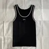 Cropped Tanks Camis Top T-shirts Dames Knits Tee Gebreide Sport Top Tanktops Dames designer Vest Yoga Tees geborduurde katoenmix Mini