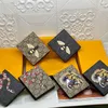 Högkvalitativ L skyltplånbok Paris Plädstil Designers Herrplånbok Korthållare Damväska High-end S Animal Luxury Wallets handväska Med lådans serienummer