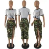 Women Split Skirt Designer 2023 New Street Trend Ladies Camouflage Buttock Mini Skirt 3 Colours