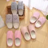 Slippers Warm Couple Cotton Home Wooden Floor Anti-skid Mute Autumn Winter Soft Bottom Cute Bear Women