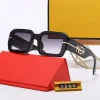 Damskie designerskie okulary przeciwsłoneczne F Square Retro złote litery męskie okulary przeciwsłoneczne Outdoor Beach Holiday okulary dla kobiety męskie okulary przeciwsłoneczne z pudełkiem