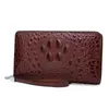 Portefeuilles affaires grande pochette pour hommes motif Crocodile de haute qualité en cuir fendu portefeuille de voyage pour hommes sac de téléphone