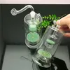 new Europe and Americaglass pipe bubbler smoking pipe water Glass bong Classic double sand core filtration glass water bottle