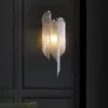 Vägglampa moderna lampor guld/silver aluminium kedja sovrum sovrum tofs sconce spegel dekor ledning g9 lampor inomhusbelysning