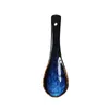 Spoons RUX WORKSHOP 2PS Japanese Style Blue Kiln Rice Soup Glaze Color Dessert Tableware 230302