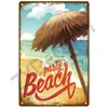 Beach Metal Tin Sign Retro Beach Poster Plaque Metal Vintage Aesthetic Home Living Room Wall Decor Posters Art Decoration Mural Plates personalized Size 30X20CM w01