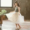 Jupes Nouvelles filles jupe pailletée 2021 printemps étoile brillante net gaze longue princesse jupe courte jupe en tulle pour enfants vêtements pour femmes T230301