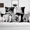 Kissen Löwe Abdeckung 3D Wildtier gedruckt Funda Cojin Baumwolle Leinen dekorative Fall Sofa Stuhl Home Wurfkissen