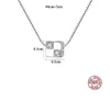 2023 été nouveau brillant Zircon Rubik's Cube pendentif collier mode Sexy femmes s925 argent collier chaîne collier bijoux