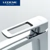 Robinets d'évier de salle de bain LEDEME Robinet de lavabo Finition chromée Mélangeur de robinet de bain à poignée unique et eau froide L10671