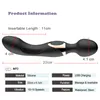 AV Vibrator стимуляция массажер секс-игрушка силиконовый USB Перезаряжаемый двойной женский G-топ-вибраторный массаж Мастурбация весело взрослая игрушка ZD124