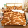 Ensembles de literie Ensemble de housse de couette à motif de fourrure animale pour Aldult Kids Bed Game Quilt Consolateur