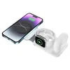 3 I 1 Magnetic Wireless Charger Pad Stand för iPhone 14 13 12 Pro Max Samsung Qi Fast Charging Dock Station för Apple Watch Ultra 8 7 AirPods