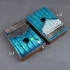 17 nycklar Kalimba Instrument Xylophone Thumb Piano Inbyggd fingerpiano Elektrisk Box Money
