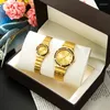 Wristwatches Original Kky Quartz Watch Simple Business Top Luminous Model Gold Black Edge Clock Waterproof Men And Women Couple