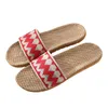 Dress Shoes Summer slippers cotton and linen woven wood floor shoes home network red u10brown 230302