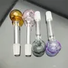 Smoking Pipes Color bubble glass straight pot Wholesale Glass bongs Oil Burner Glass