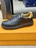 Beverly Hills Luxurys skor svart präglade läder för män och kvinnor som skriver ut monogram gummi yttersula löpskor