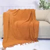 Blankets Soft Towel Blanket With Tassels For All Seasons Warm Tapestry Bedspread Bed Plaid On The Couch Sleeping Comter